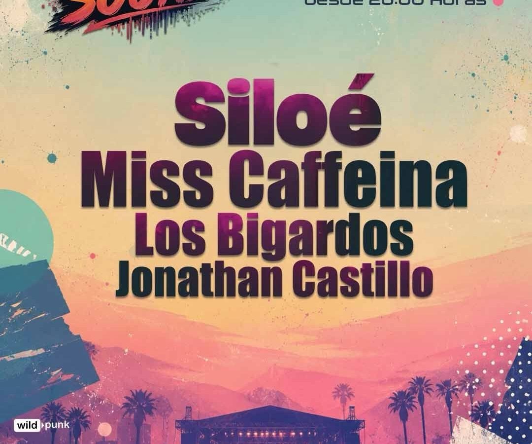 Cartel del Almanzora Sound 2026 en la Plaza Mayor de Albox, con Siloé y Miss Caffeina