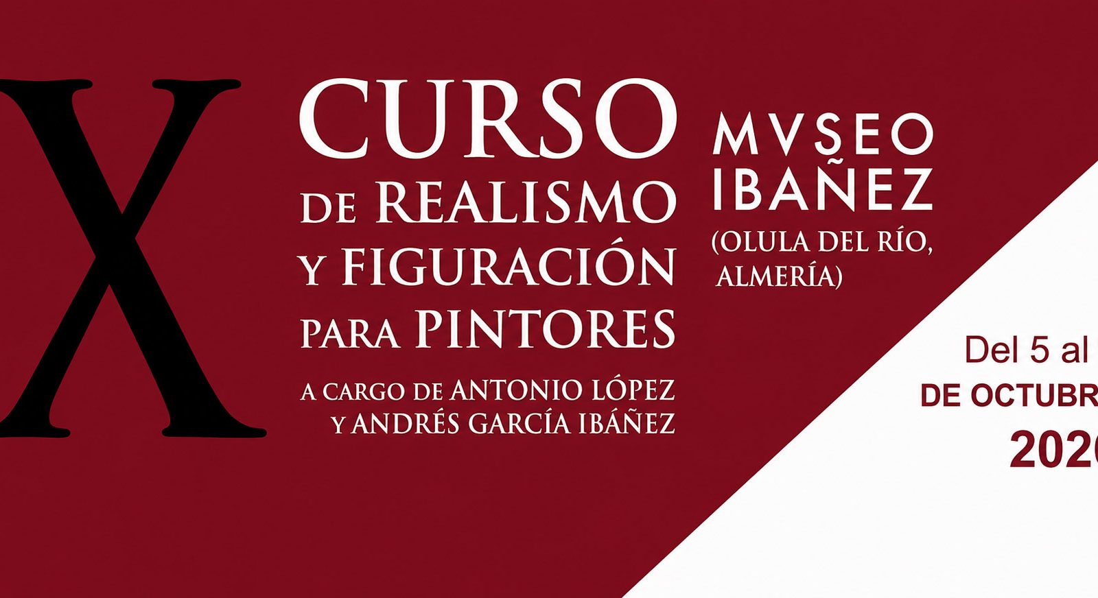 Cartel del X Curso de Realismo y Figuración en el Museo Ibáñez de Olula